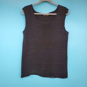 Notations Blouse Size XL Textured Sleeveless
